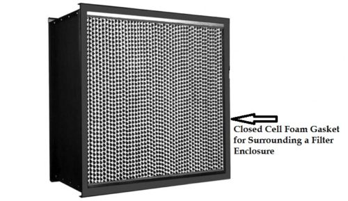 Closed Cell Foam Gasket For Air Filter Enclosure
