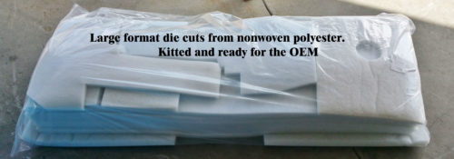 automotive nonwoven polyester die cut
