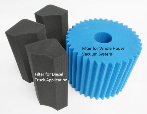 Open Cell Reticulated Foam Filters