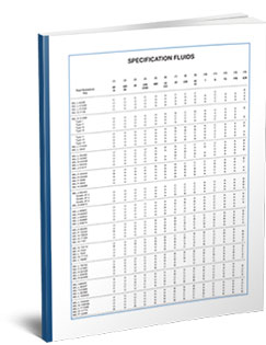 Fluid Specifications Chart