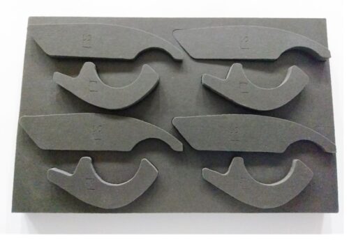 water jet cut mirror vibration gaskets made from PORON material